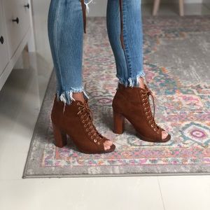 Open toe booties- size 7.5